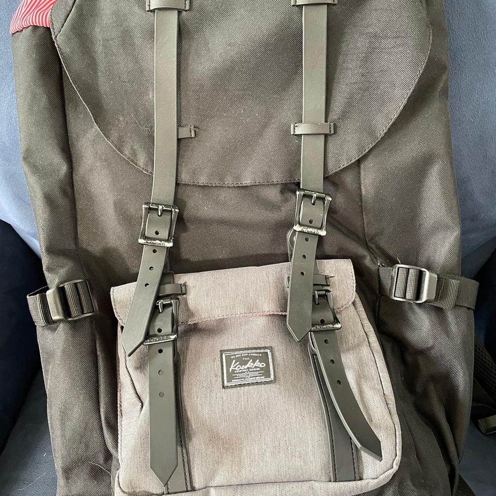 KAUKKO Laptop Backpack / Traveling Rucksack Fits 15.6 Inch Laptop (black/gray)